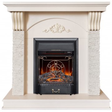 Каминокомплект RealFlame Corfino WT с очагом Majestic Lux Black S