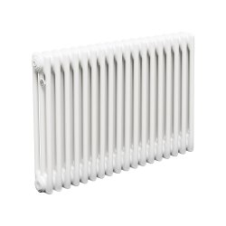 Стальной трубчатый радиатор Теплофорт ТР3057 18 секций боковое подключение 3/4 белый глянец
