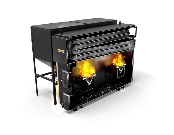 Напольный твердотопливный котел Koloss Pro Avto 250