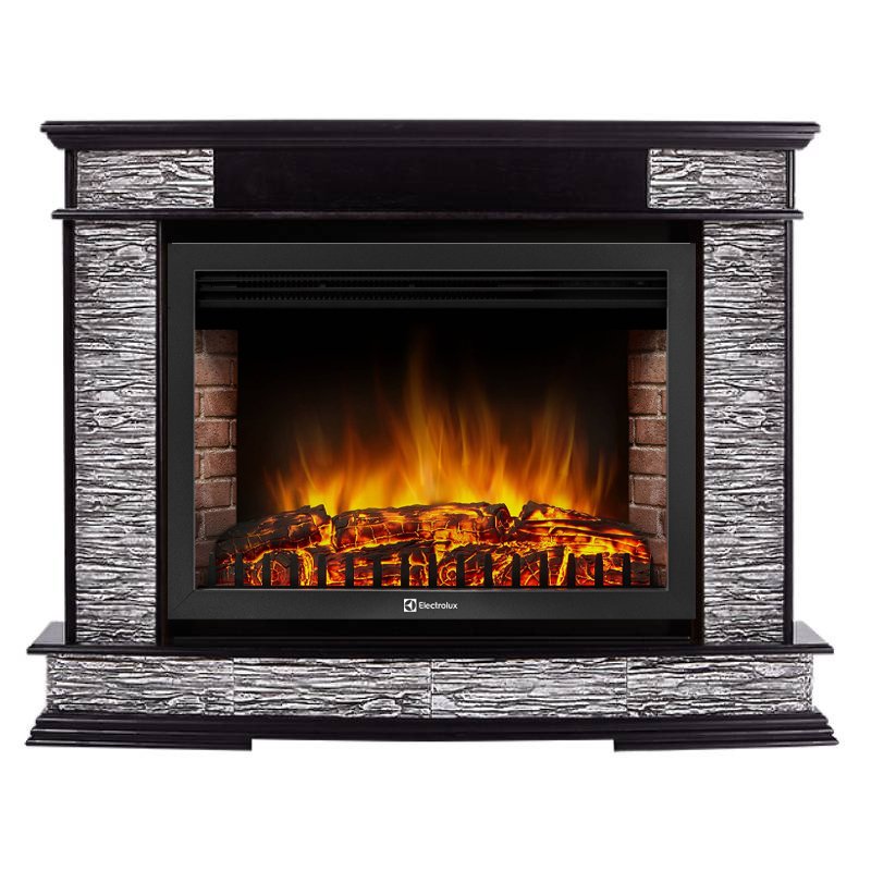 Каминокомплект Firelight Scala 30 с очагом Electrolux EFP/P-3020LS сланец скалистый серый/шпон венге — фото 1