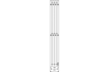 Электрический полотенцесушитель Primoclima Sol Q E Graphite 150*18 4