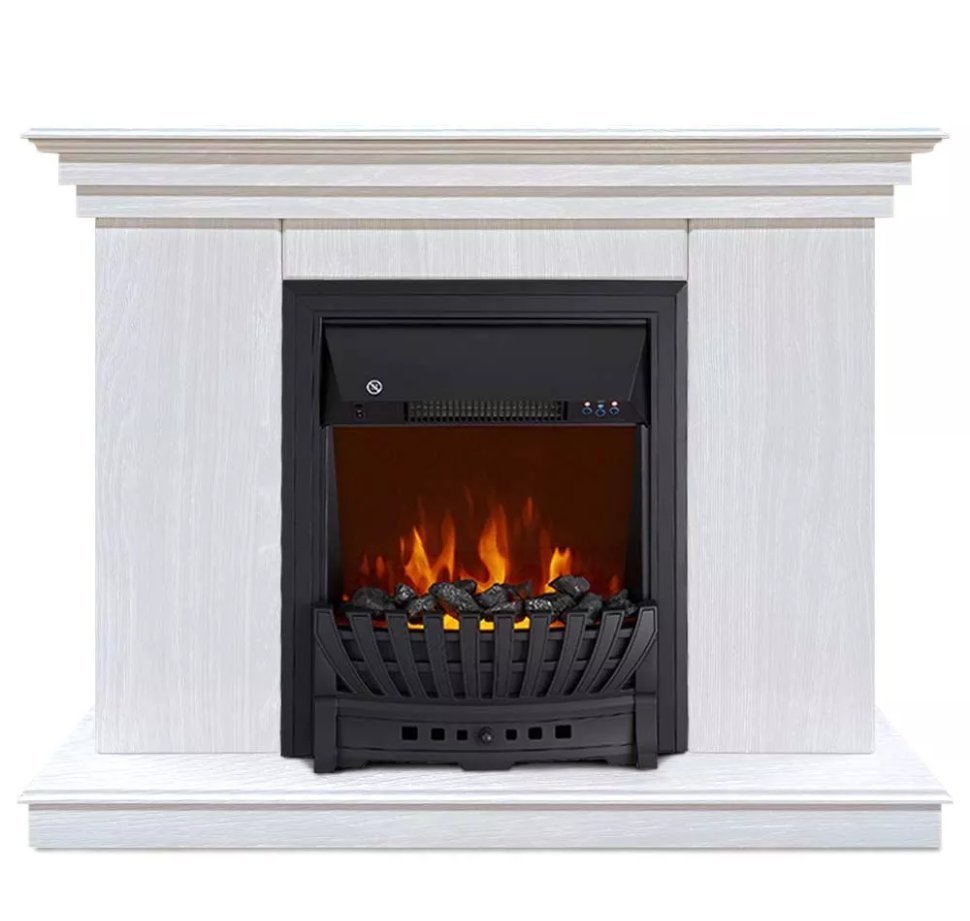 Каминокомплект Хорошие Камины Марс с очагом Royal Flame Aspen Black белое дерево — фото 1