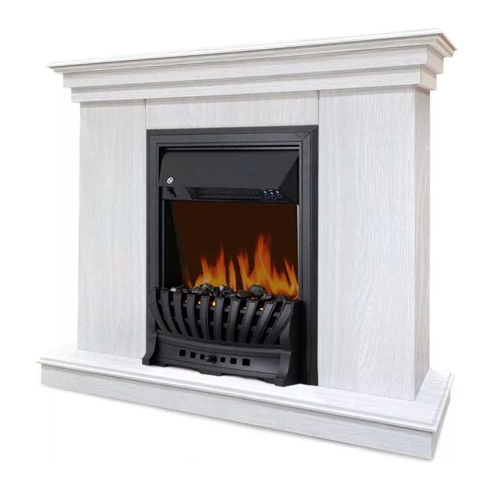 Каминокомплект Хорошие Камины Марс с очагом Royal Flame Aspen Black белое дерево — фото 2