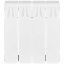 Биметаллический радиатор отопления Rifar Monolit 300 4 секций боковое подключение белый RAL 9016