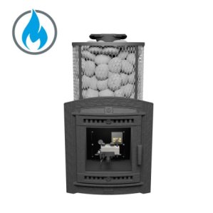 Печь банная PROMetall Атмосфера XL сетка нержавейка с газовой горелкой