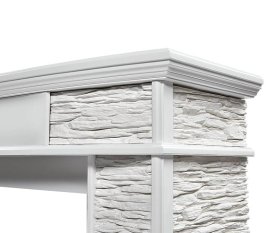 Портал Firelight Scala 30 сланец скалистый белый/шпон белый дуб