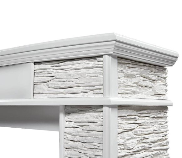 Портал Firelight Scala 30 сланец скалистый белый/шпон белый дуб