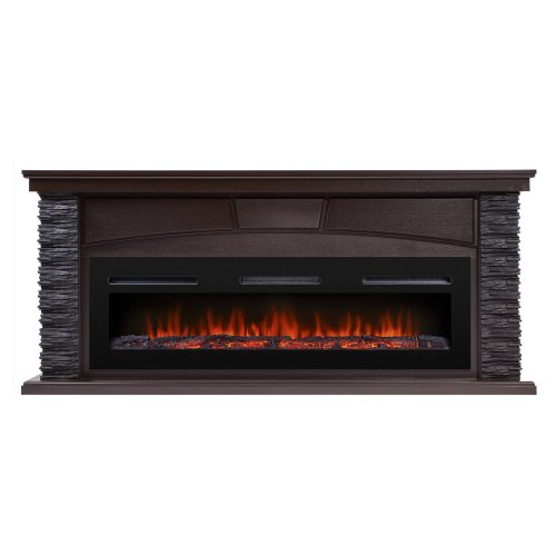 Каминокомплект Firelight Porto Long с очагом Electrolux Infinity EFP/P-1600ULS камень черный/шпон венге — фото 1