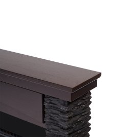 Каминокомплект Firelight Porto Long с очагом Electrolux Infinity EFP/P-1600ULS камень черный/шпон венге