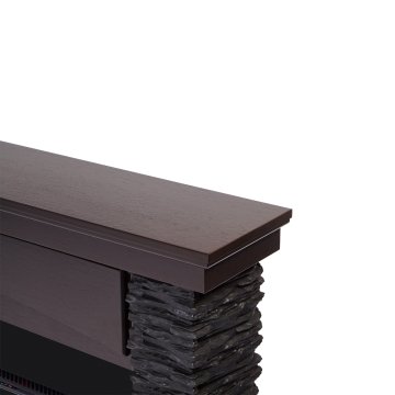 Каминокомплект Firelight Porto Long с очагом Electrolux Infinity EFP/P-1600ULS камень черный/шпон венге