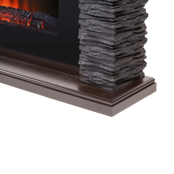 Каминокомплект Firelight Porto Long с очагом Electrolux Infinity EFP/P-1600ULS камень черный/шпон венге