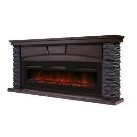 Каминокомплект Firelight Porto Long с очагом Electrolux Infinity EFP/P-1600ULS камень черный/шпон венге