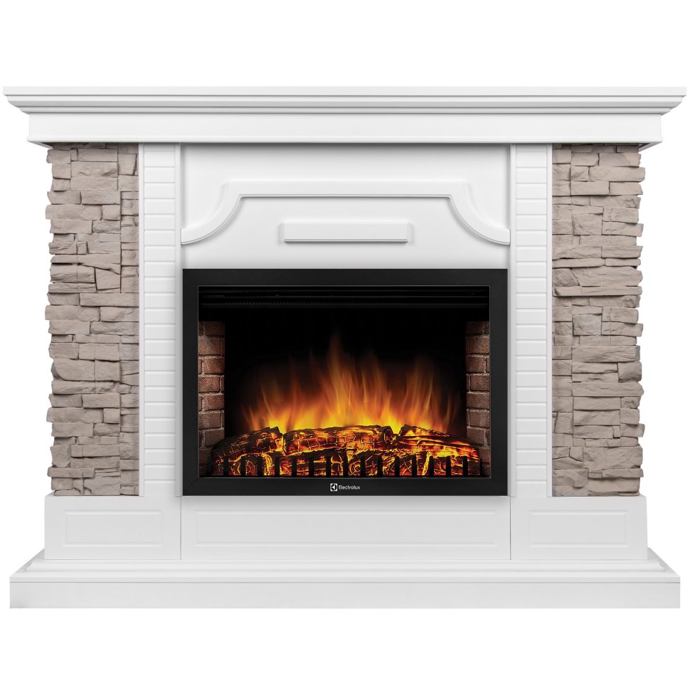 Каминокомплект Electrolux EFP/P-2520LS N портал Florida 25 белый серый
