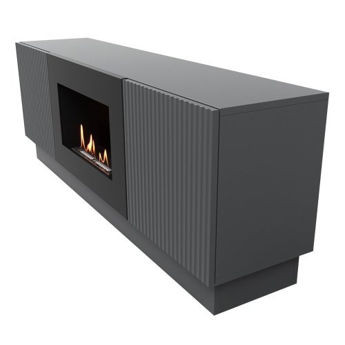 Тумба с биокамином Firelight BFP/P-1400L графит — фото 3