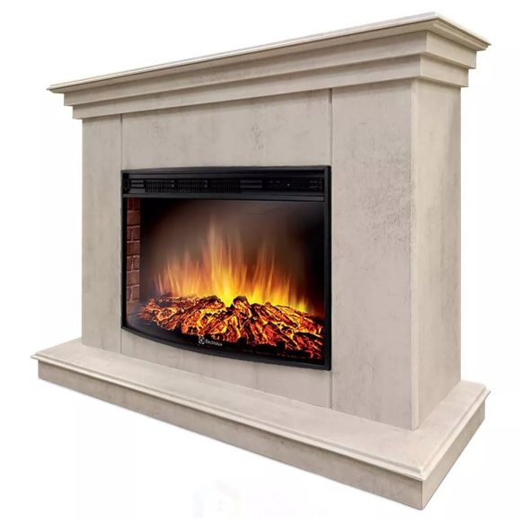 Каминокомплект Хорошие Камины Марс с очагом Electrolux Sphere Plus EFP/P-2720RLS цемент