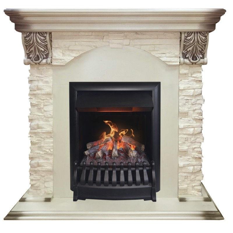 Каминокомплект RealFlame Dublin LUX STD/EUG WT с очагом 3D Oregan