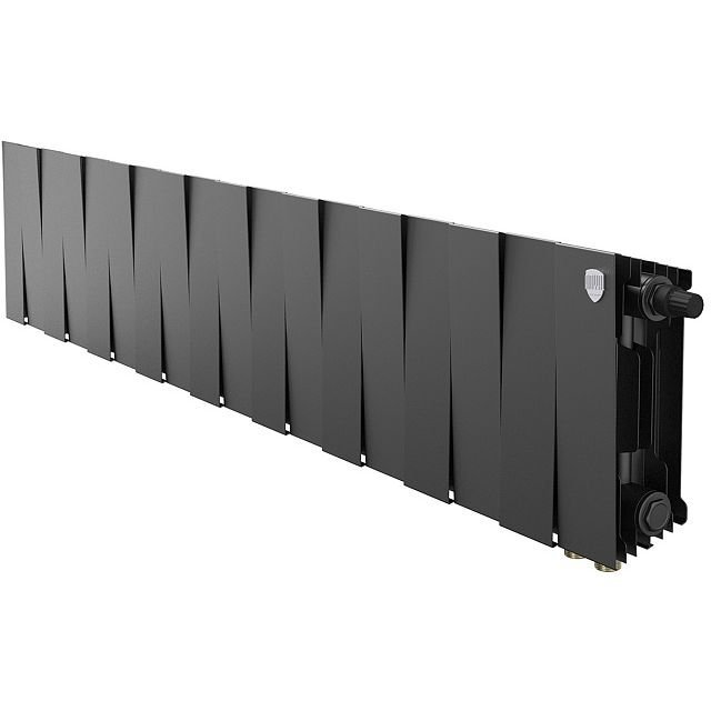 Биметаллический радиатор отопления Royal Thermo PianoForte 200 VR80-18 секц. черный — фото 1