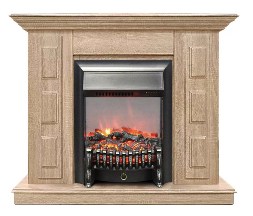 Каминокомплект Хорошие Камины Юпитер с очагом RealFlame Fobos Lux BL S сосна — фото 1
