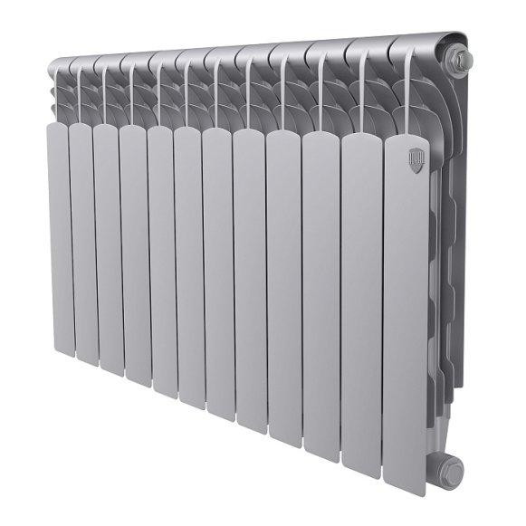 Изображение товара Биметаллический радиатор Royal Thermo Revolution Bimetall 12 секций 1.92 кВт серебро черный