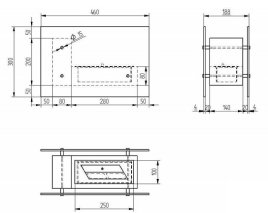 Биокамин напольный Zefire Fidero 500