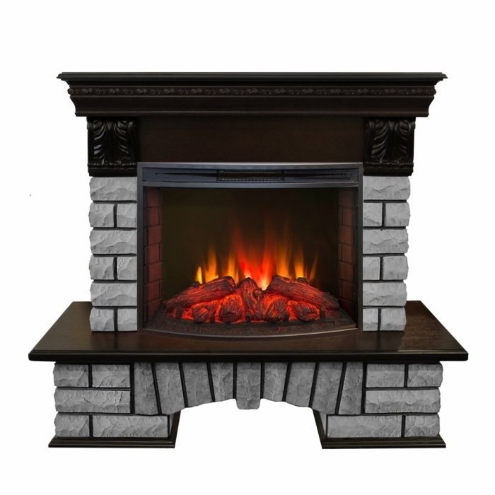 Каминокомплект RealFlame Country LUX Rock 25/25,5 с очагом Evrika 25,5 LED Каминокомплект RealFlame Country LUX Rock 25/25,5 с очагом Evrika 25,5 LED