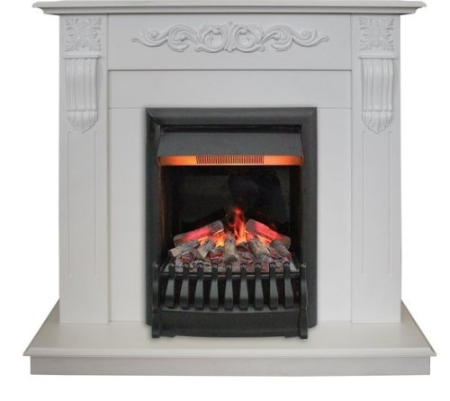 Каминокомплект RealFlame Dominica STD/EUG WT с очагом 3D Oregan Каминокомплект RealFlame Dominica STD/EUG WT с очагом 3D Oregan