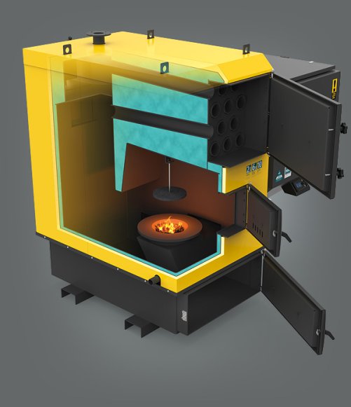 Напольный твердотопливный котел Pereko KSR Pro 75