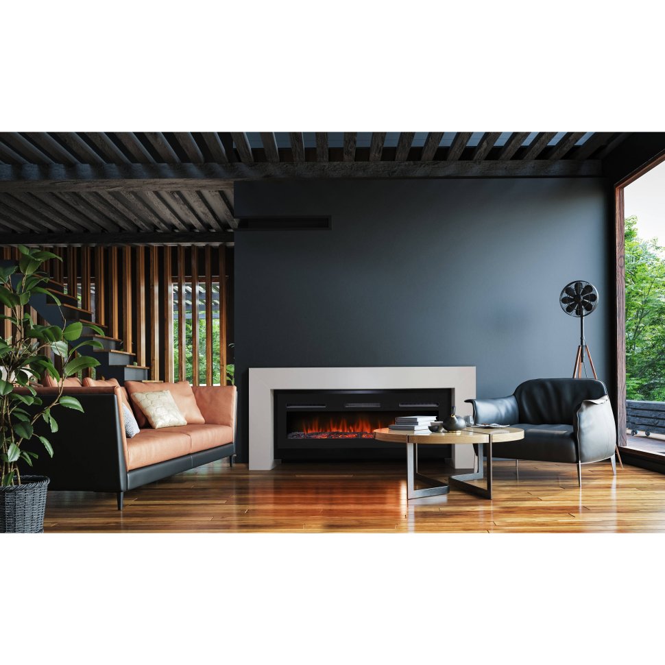 Каминокомплект Firelight Suprema Long с очагом Electrolux Infinity EFP/P-1600ULS белый/черный — фото 7