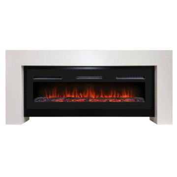 Каминокомплект Firelight Suprema Long с очагом Electrolux Infinity EFP/P-1600ULS белый/черный
