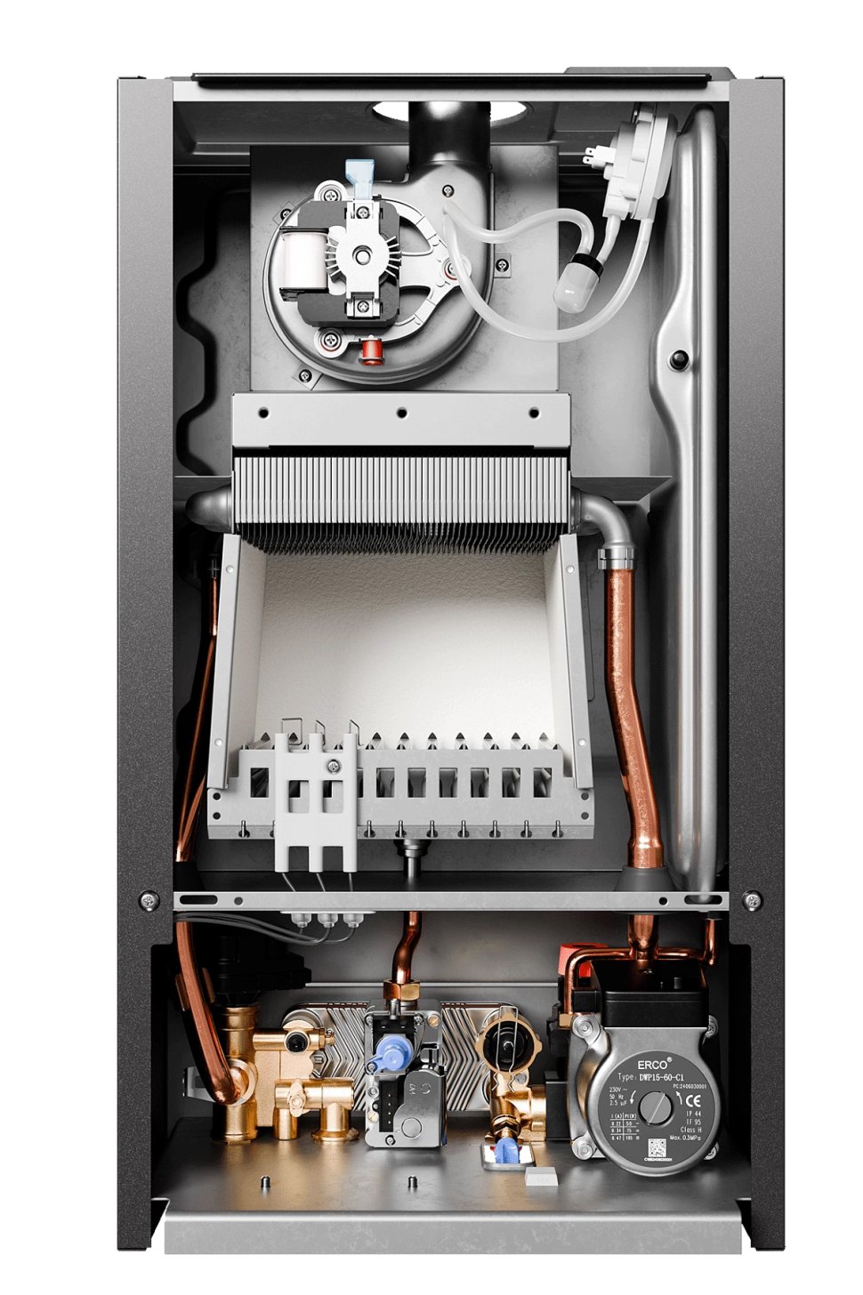 Настенный газовый котел E8 tempo GHC24W (черная стеклянная панель) — фото 7