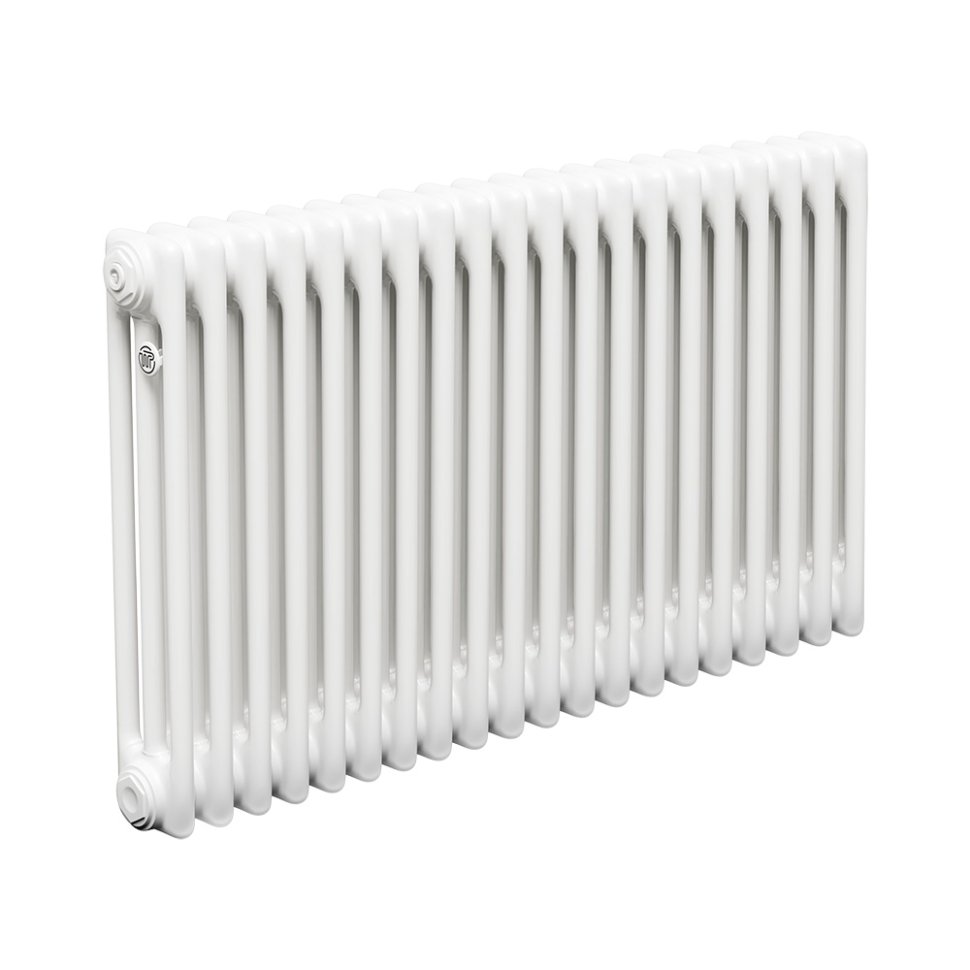 Стальной трубчатый радиатор Теплофорт ТР3057 20 секций боковое подключение 3/4 белый глянец