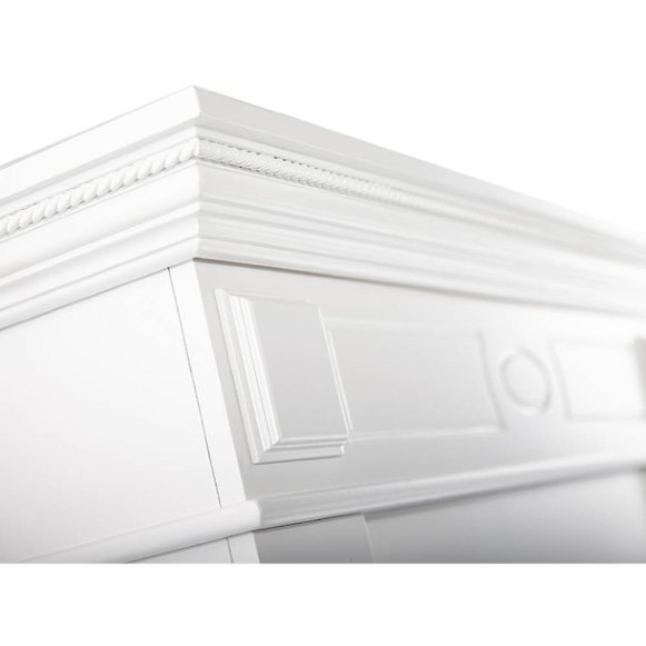 Изображение товара Электрокамин Firelight Bianco 25 с эффектом живого пламени и классическим дизайном