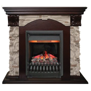 Каминокомплект RealFlame Dublin ROCK STD/EUG AO с очагом 3D Oregan