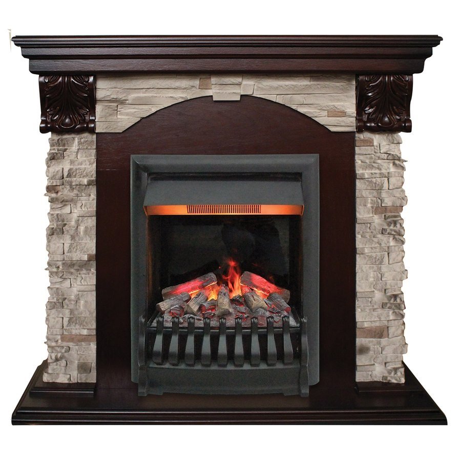 Каминокомплект RealFlame Dublin ROCK STD/EUG AO с очагом 3D Oregan