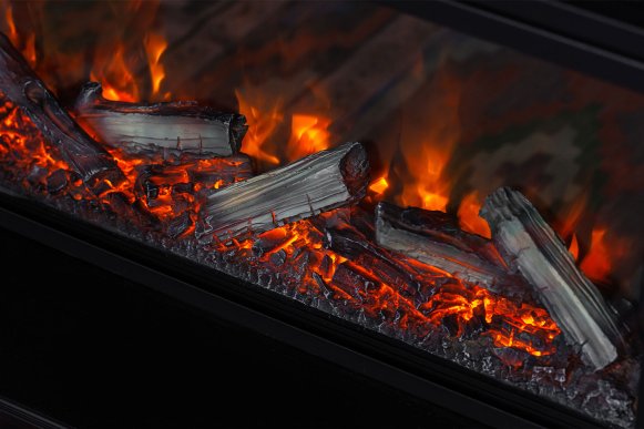 Каминокомплект Royal Flame Ellipse с очагом Vision 42 LOG LED белый с черным