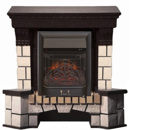 Каминокомплект Interflame Экстер венге угловой с очагом Majestic FX M Black — фото 1