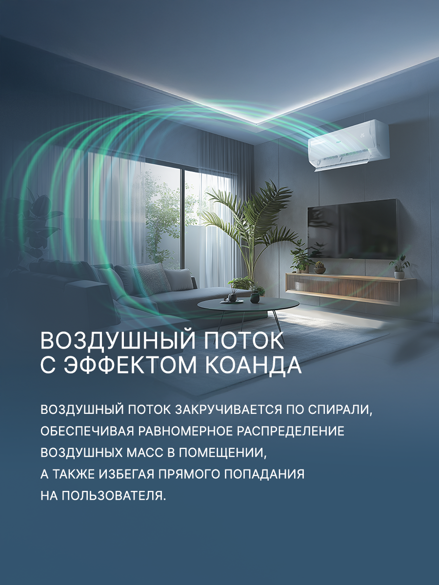 Сплит-система Aqua AQI-25FIS1/R3-W(IN)/AQI-25FIS1/R3(OUT) Towada Inverter White — фото 4