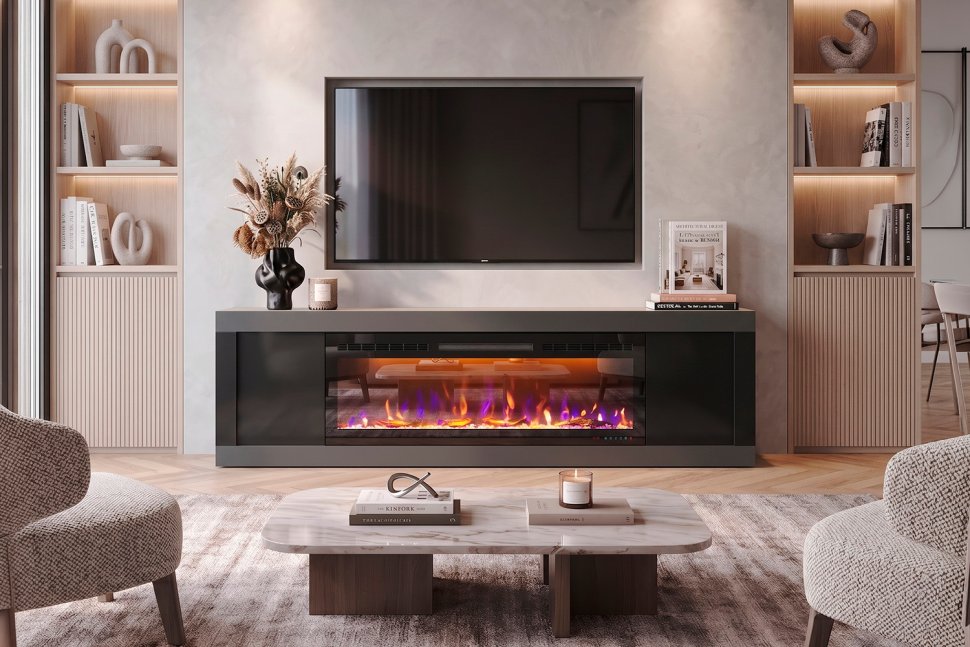 Каминокомплект Royal Flame Concord (Разборный) с очагом Crystal 50 RF серый графит с черным — фото 6