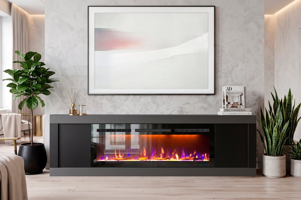 Каминокомплект Royal Flame Concord (Разборный) с очагом Crystal 50 RF серый графит с черным — фото 5