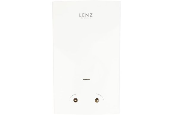 Изображение товара Газовый проточный водонагреватель Lenz Technic 10L White автоматический с электрической системой ро