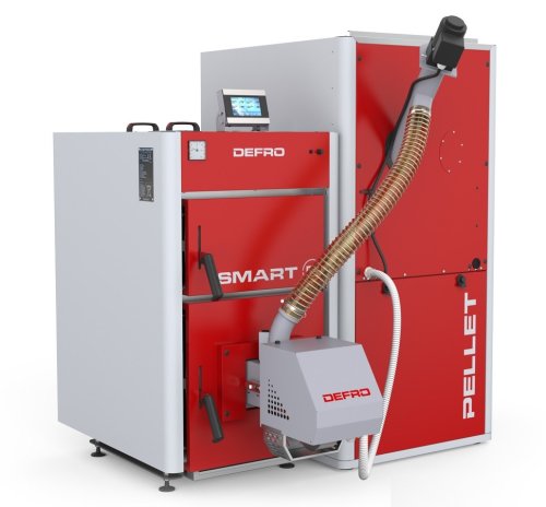 Напольный твердотопливный котел Defro Smart Ekopell 38 — фото 1