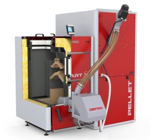 Напольный твердотопливный котел Defro Smart Ekopell 38