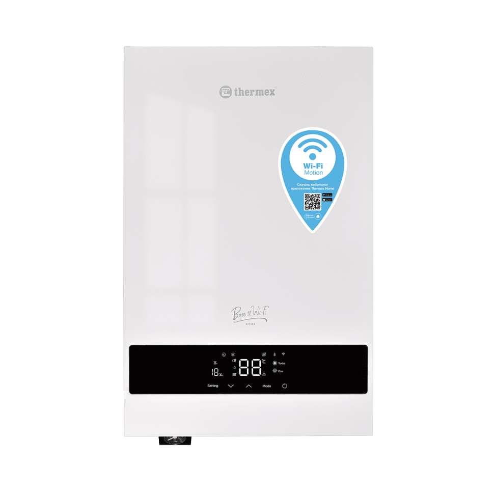 Настенный электрический котел Thermex Boss 12 Wi-Fi White — фото 1