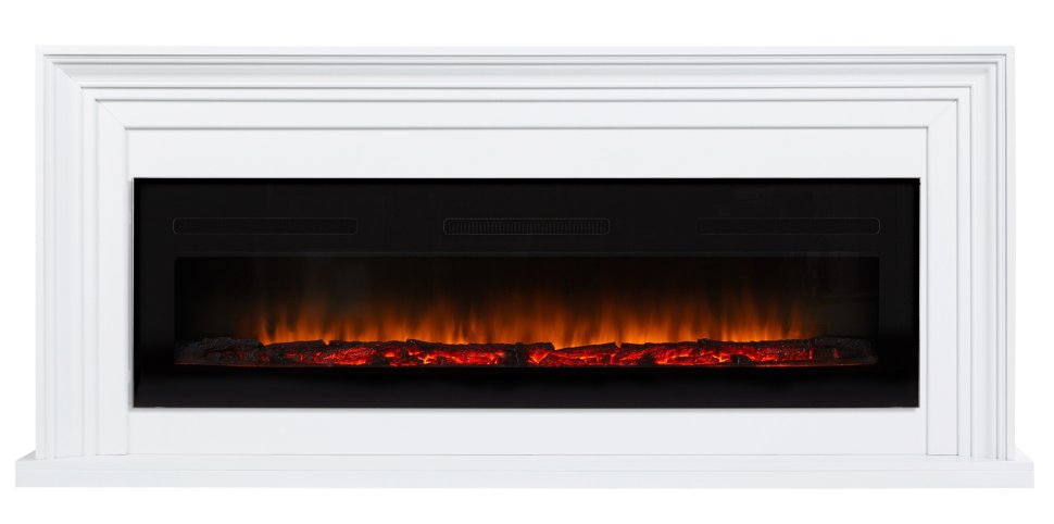Каминокомплект Firelight Stretto Long с очагом Electrolux Infinity EFP/P-1600ULS белый — фото 1