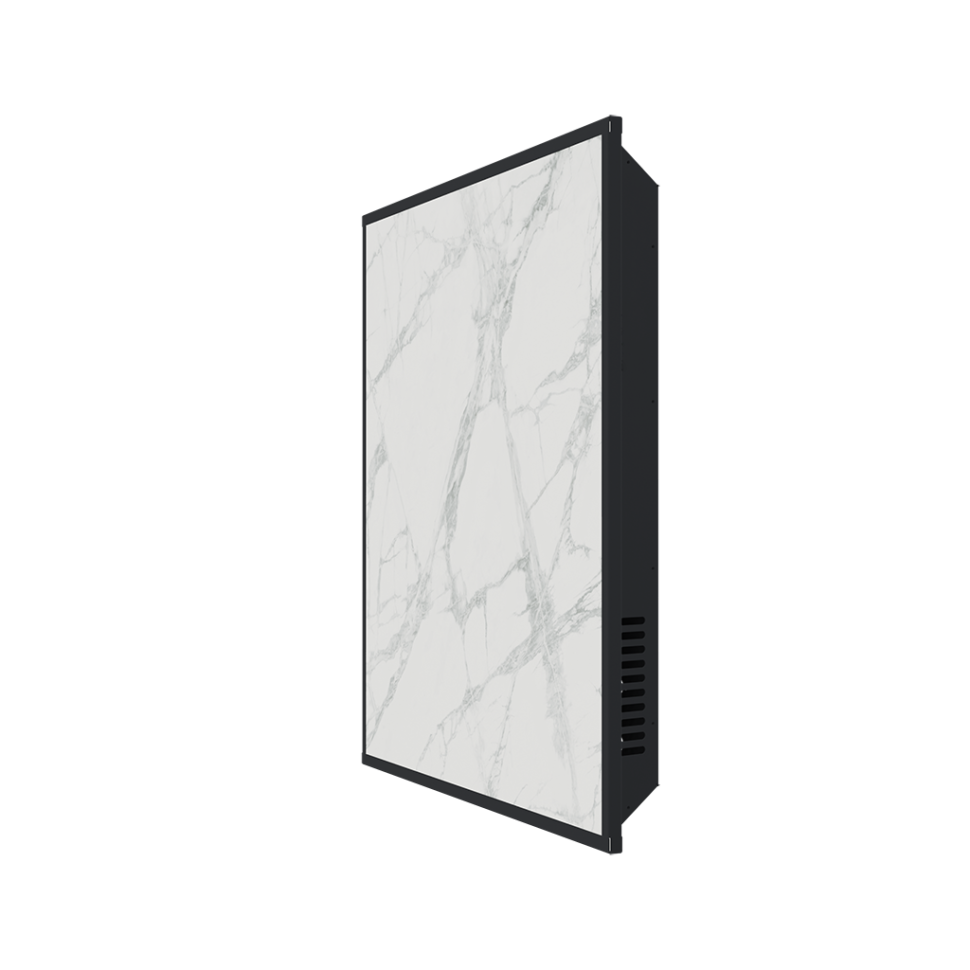 Отопительная панель Stout White Stone SCT 60*60 белый гранит/черный корпус — фото 2