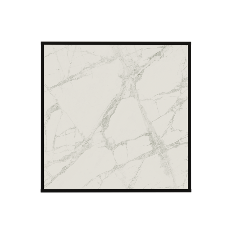 Отопительная панель Stout White Stone SCT 60*60 белый гранит/черный корпус — фото 1