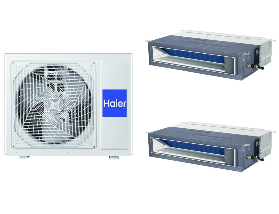 Мульти сплит-система на 2 комнаты 50+50 м2 Haier 2х AD50S2SM9FA/1U105S2SS1FB Maxi Split — фото 1