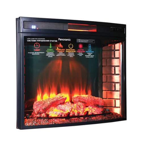 Каминокомплект Interflame Лексингтон темный дуб с очагом Panoramic 33 LED FX QZ — фото 2