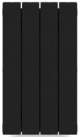 Биметаллический радиатор отопления Rifar Supremo 500 боковое подключение 4 секции антрацит