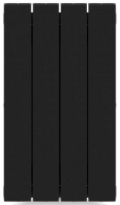 Биметаллический радиатор отопления Rifar Supremo 500 боковое подключение 4 секции антрацит